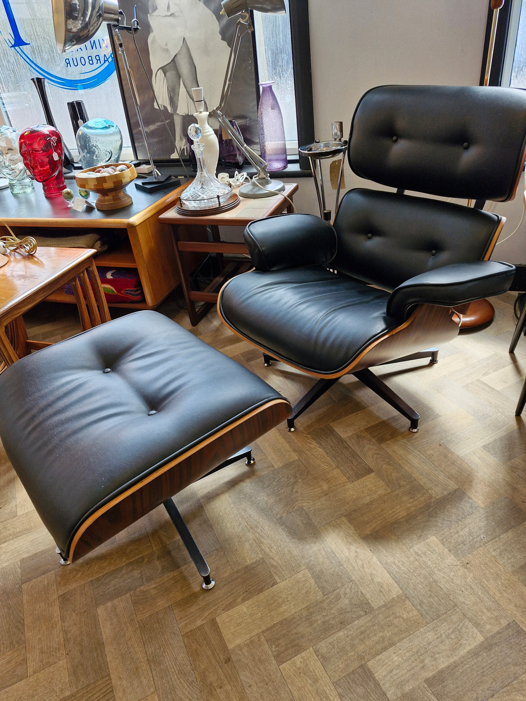 Eames Style Lounge Chair & Footstool