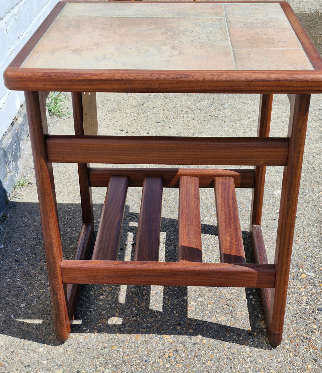 Danish Teak Tiled Topped Side Table
