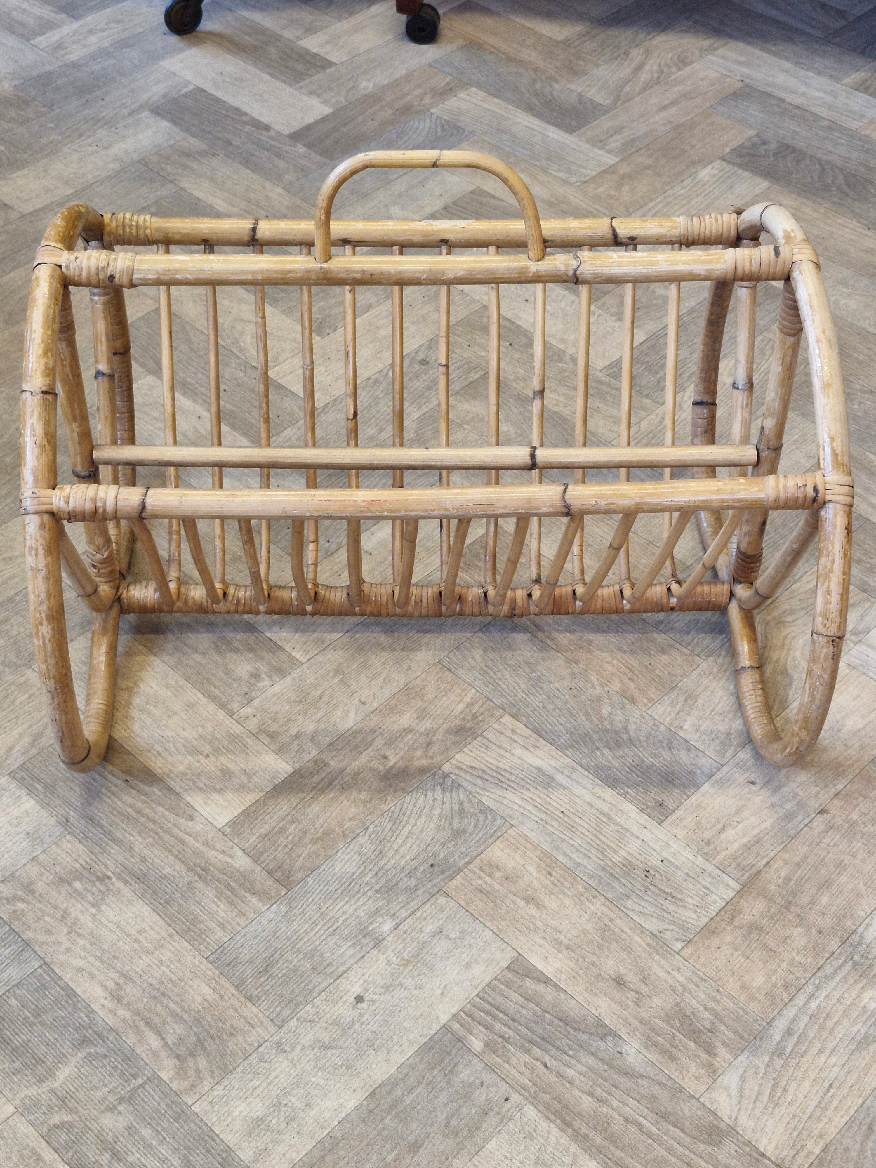 Bamboo Magazine Rack