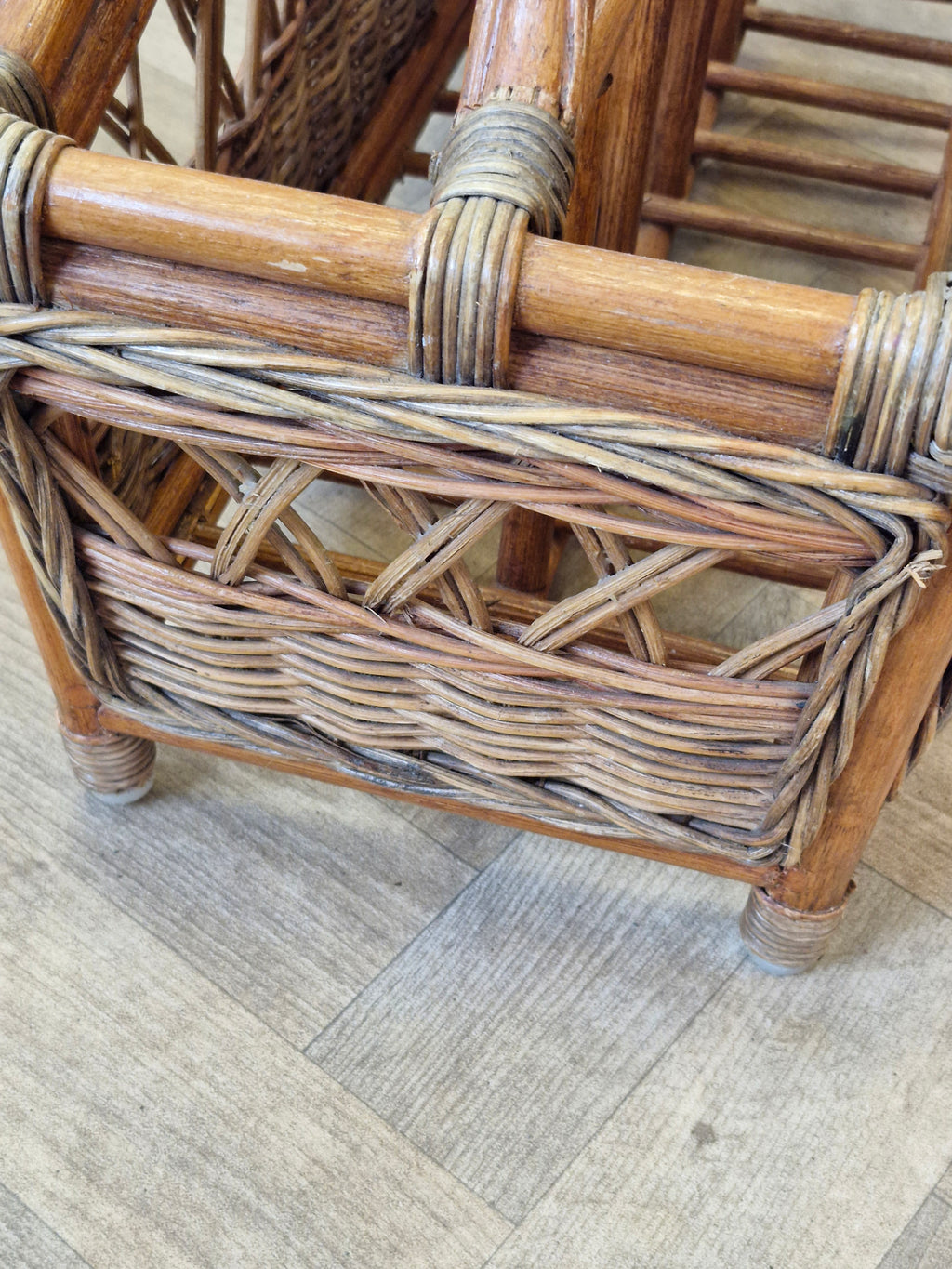 Rattan and Bentwood Magazine Rack
