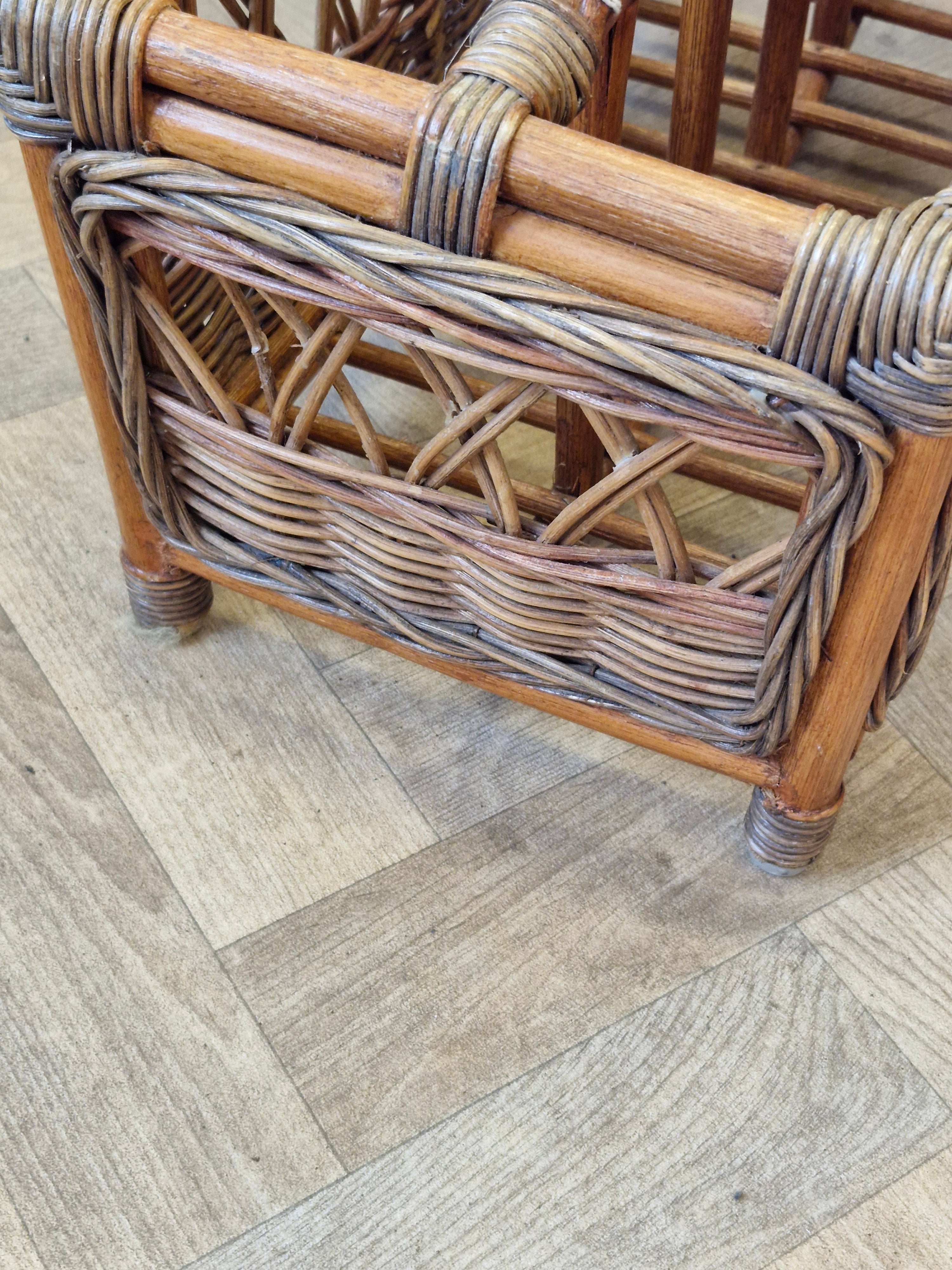 Rattan and Bentwood Magazine Rack