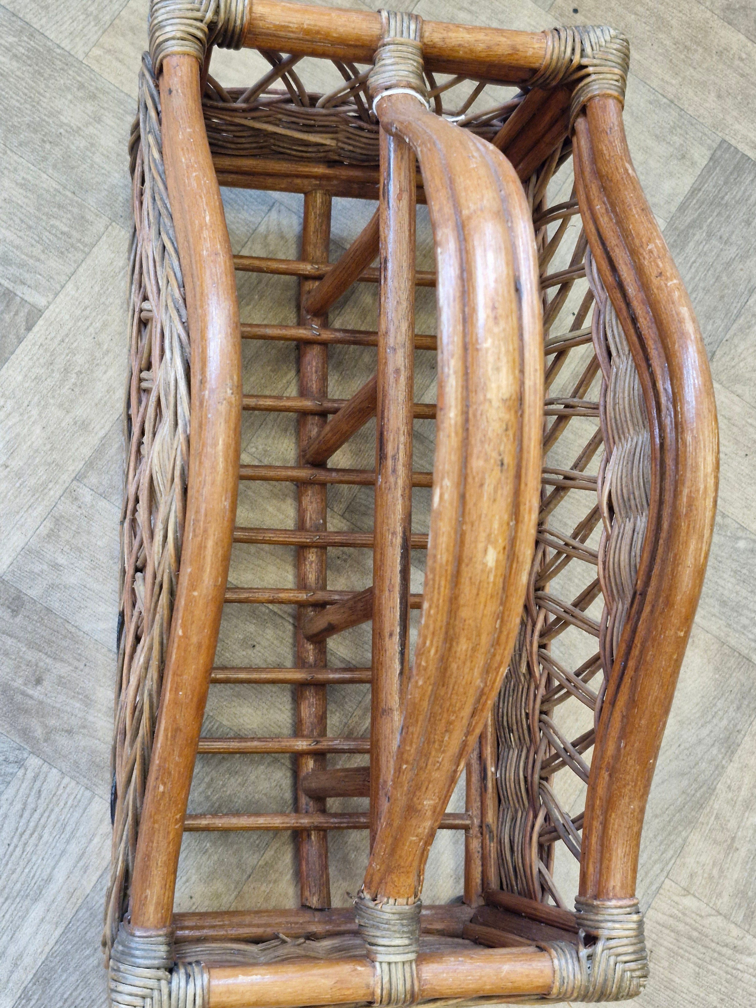 Rattan and Bentwood Magazine Rack