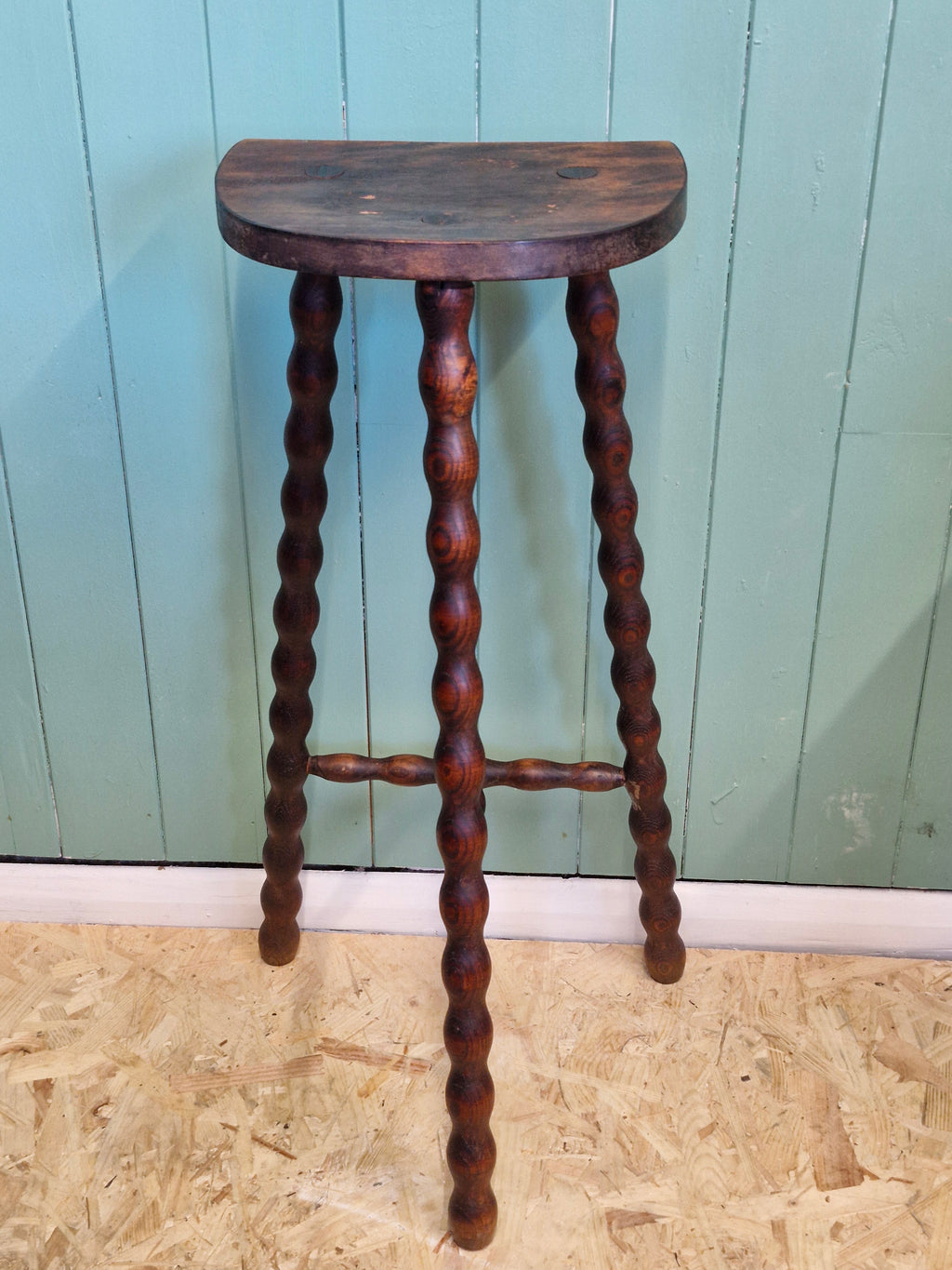 French Demi-Lune Bobbin Leg Stool
