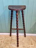 French Demi-Lune Bobbin Leg Stool