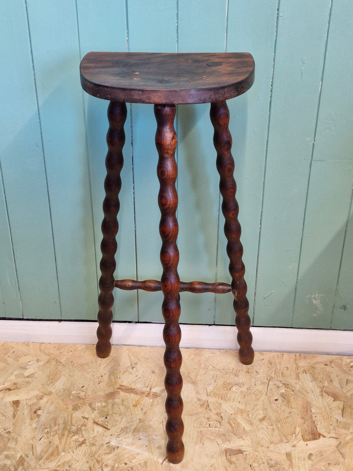 French Demi-Lune Bobbin Leg Stool