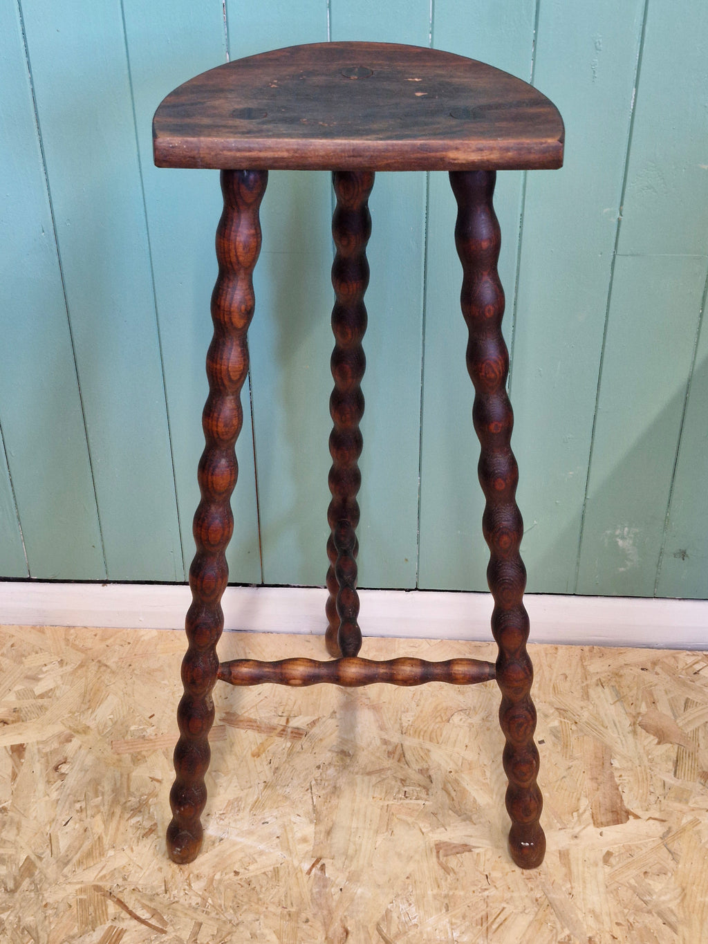 French Demi-Lune Bobbin Leg Stool